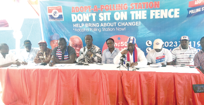  Mr Peter Amewu addressing the NPP press conference